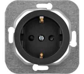 Механизм розетки Bylectrica 1-местная, скрытая установка, с заземляющим контактом, со шторками, серия ПРОВАНС, РС16-1406 графит 