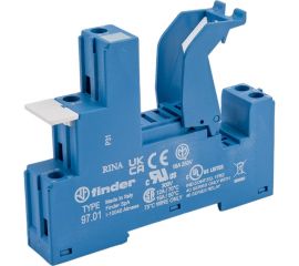 Розетка Finder для реле 46.61 и модуля 99.02/86.30, с разд-ми конт., с пластиковым фикс, 9701SPA 