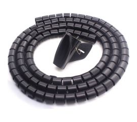 Пластиковый спиральный рукав для кабеля Ripo диаметр 25 мм, 2 м, инструмент st-25 черный 003-700048 