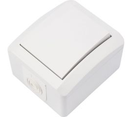 Накладной одноклавишный выключатель KRANZ IP54 белый KR-78-0834 