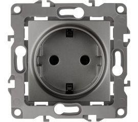 Розетка ЭРА 12-2102-12 2P E Schuko со шторками, 16A-250В, IP20, 12, графит Б0019323 