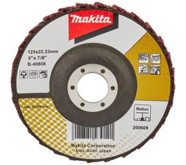 Диск лепестковый полировочный 125x22.23 мм, стекловолокно, угловой (средняя полировка) Makita B-40808 