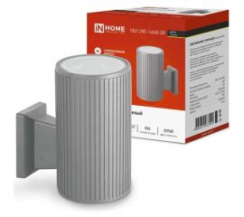 Уличный односторонний светильник IN HOME НБУ LINE-1хA60-GR алюминий, под 1хA60 E27 серый IP65 4690612037929 