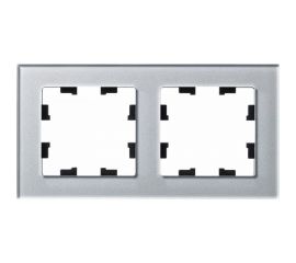 2-местная рамка Schneider Electric AtlasDesign NATURE стекло алюминий ATN320302 