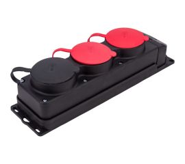 Штепсельная колодка NE-AD с крышкой, 2*3*25А+1*16А, каучук, 4011 