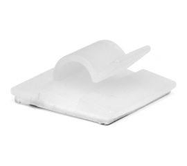 Самоклеящаяся клипса для круглого кабеля диаметром 5 мм DKC белая, 18,5x18,5 100 шт 25430 