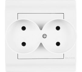 2-местная розетка Nilson СУ advantage белый, 20111024 