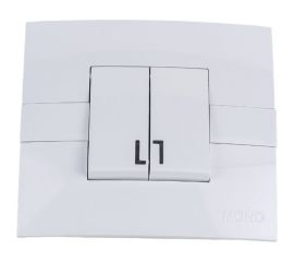 2-клавишный выключатель MONO ELECTRIC Eco, с подсветкой, белый 101-010101-103 