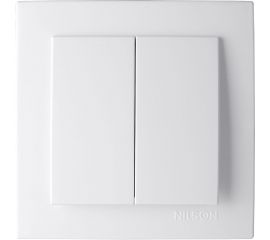2-клавишный выключатель Nilson СУ, TOURAN-ALEGRA-THOR, белый 24111003 