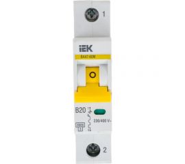 Автоматический выключатель IEK ВА47-60M 1Р 20А 6кА B MVA31-1-020-B 