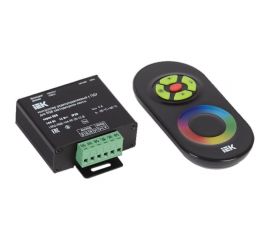Контроллер с ПДУ IEK радио, RGB, 3 канала, 12В, 4А, 144Вт, черный LSC1-RGB-144-RF-20-12-B 