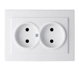 Розетка NILSON 2СП белая Touran naturel 24111024 