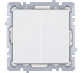 2-клавишный механизм выключателя Nilson СУ с подсветкой, moda-advantage белый, 20112404 