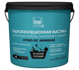 Гидроизоляционная мастика Bergauf 4 кг, hydro-tec membrane 63414 
