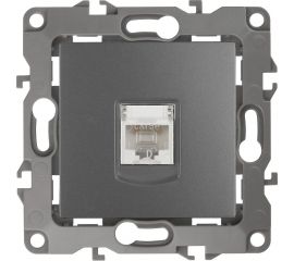 Информационная розетка ЭРА 12-3107-12 RJ45, IP20, 12, графит Б0019350 