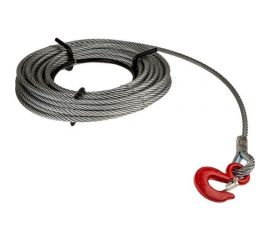 Трос стальной канат для лебёдки (6 ммх20 м; 500 кг; крюк) OCALIFT tros6nk20m 