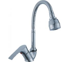 Смеситель для кухни Эверест с гибким изливом, крепление гайка B54-032 