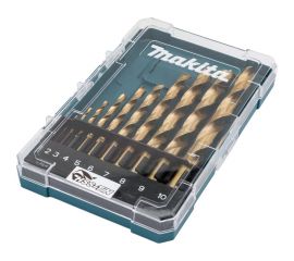 Набор сверл по металлу HSS-TiN Economy 10 шт.,1-10 мм Makita D-72849 