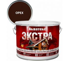 Защитно-декоративное покрытие для дерева АКВАТЕКС ЭКСТРА полуглянцевое, орех, 9 л 259787 