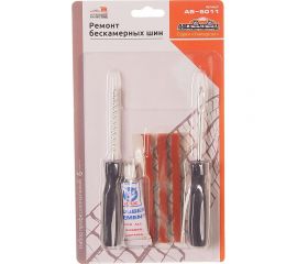 Профессиональный набор АВТОСТОП "Ремонт бескамерных шин 6 предметов" AB-5011 