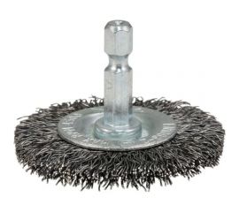 Щетка проволочная дисковая (50 мм, толщина проволоки 0.3 мм, гофрированная, металл, 1/4"") Makita D-76473 