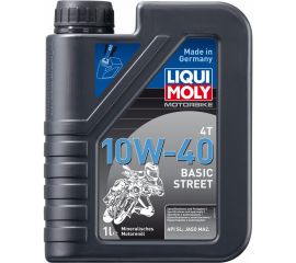 Минеральное моторное масло для 4-тактных мотоциклов 1л 10W-40 LIQUI MOLY Motorbike 4T Basic Street 3044 