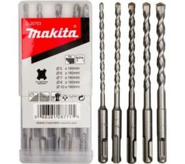 Набор буров SDS-PLUS 5/6/7/8/10x160 мм 5 шт. Makita D-20703 
