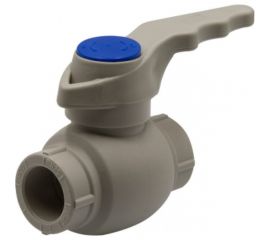 Шаровой кран VRT 20, ручка, PP-R EVER plast, серый 538457 