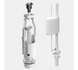 Комплект арматуры Berges Eko 21 двухкнопочный, нижний клапан 030621 