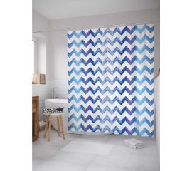 Штора (занавеска) для ванной JoyArty ""Классические зигзаги"" из сатена, 180х200 см с крючками, sc_17178 