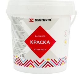 Резиновая фасадная краска ECOROOM супербелый, 1.3 кг Е-Кр -3583/бел 