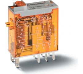 Миниатюрное промышленное реле Finder 2 перекидных контакта 8А, = 24В DC, 465290240040 