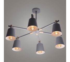 Потолочная люстра RITTER VOLANTE 6хE27 800x800x510мм металл дерево серый дерево 52444 1 