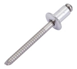 Вытяжная заклепка со стандартным бортиком KREPFIELD 5x8 мм, ART 9052, алюминий/А2, 20 шт. 9052ЗАКЛЕПКА5Х8-20 