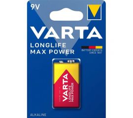 Батарейка Varta LONGLIFE MAX POWER (MAX TECH) Крона 6LR61 BL1 Alkaline 9V (1/10/50) 04722101401 
