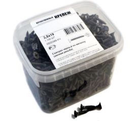 Саморез Качественный крепеж 3,5х19 потай, частая резьба, оксид 1100 шт 0500389 КЧ 