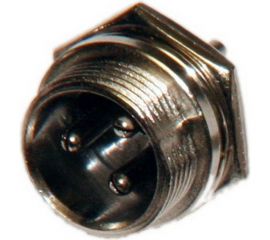 Разъем MIC16 3P штекер Pro Legend металл на корпус, PL2207 