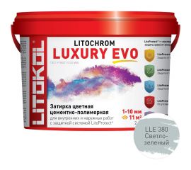 Затирочная смесь LITOKOL LITOCHROM LUXURY EVO LLE 380 светло-зеленый 2 кг 500630002 