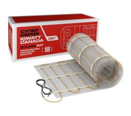 Тонкий самоклеящийся греющий мат IQWATT для обогрева любых типов напольных покрытий IQ FLOOR MAT 300 Вт - 2,0 м.кв. 104 