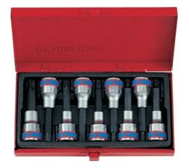 Набор торцевых насадок (1/2"", TORX, Т20-Т60 мм, L = 80 мм, 9 предметов) KING TONY 4119PR 