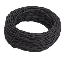 Витой ретро провод Retrika 2x1.5 черный, 20м RP-21508-20 