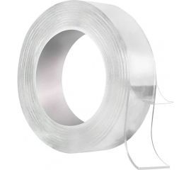 Прозрачная, двусторонняя, акриловая клейкая нано лента TORSO 22 мм х 3 м 5180093 