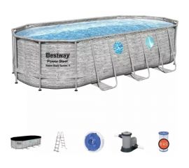 Каркасный овальный бассейн Bestway 549х274х122 см, 13430 л, 5678 л/ч 56716 BW 006195 