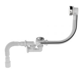 Сифон для ванны Aquant 1 1/2""х40 с выпуском и переливом, 40x40/50 полуавтомат V312-18-MR 
