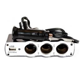 Разветвитель прикуривателя A2DM 031 3 выхода + USB, 12/24 В 160003 