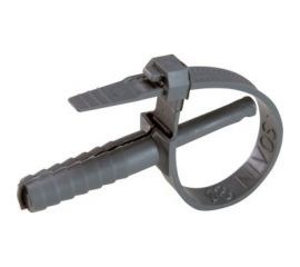 Разъемная кабельная стяжка с дюбелем АБК-СИЛА 7x150, черная, 100 шт. 4701001 