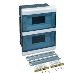 Щиток скрытой проводки Рувинил Тусо на 18 модулей с 2 дверцами 278x221x100 мм 68118 