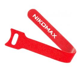 Стяжка-липучка NIKOMAX с мягкой пряжкой, 310x16 мм, красная, 10 шт. NMC-CTV310-16-SB-RD-10 