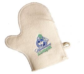 Войлочная рукавица для бани Банная забава Настоящий банщик! 3812805 