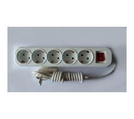 Сетевой удлинитель ПЕРЕСВЕТ+ с заземлением на 5 гнезда с переключателем шнур ПВС 3*0,75 2м 4620003922336 